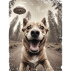 Dogs Selfie Alien Spaceship Funny