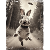 Funny Bunny Selfie Alien Spaceship