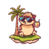 Hedgehog Summer Beach Holiday