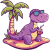 Dinosaur brontosaurus summer
