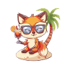 Fox Summer Beach Vacation