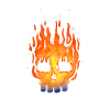 Crâne de Feu aquarelle