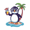 Penguin Island Summer Palm