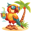 Papagai Island Summer Palm