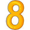 Number 8 Number Yellow Motif