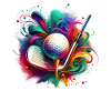 Farverig golfspiller golfspiller golfspillere