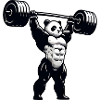 Strong Panda Weightlifter