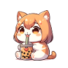 Anime Cat Bubble Tea