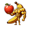 Muscle banana with monster plug