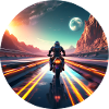 Motorcyclist Sunrise
