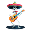 Mexican Mariachi Skeleton Guitar Music