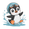 Penguin Fun : Amusez-vous dans l’eau !