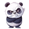 Panda offensé pris