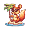 Squirrel Summer Beach Vacation