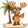 Moose Summer Beach Vacation