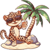 Leopard Summer Beach Vacation