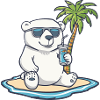 Eisbär Sommer Strand Urlaub