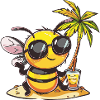 Bee Summer Beach Vacation