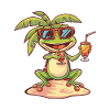 Frog Summer Beach Vacation