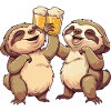 Sloth Beer Funny Party