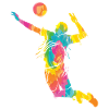 Volleyball players, children, beach volleyball