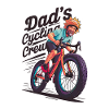 Dad's Cycling Crew Illustration