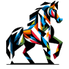 Cheval Cubiste À Animal Cheval