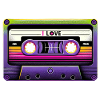 Mixtape rétro néon