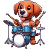 Cool Rodesian Ridgeback Drummer