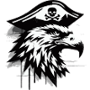 Eagle Head Pirate Buccaneer Graffiti Street Art