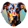 Doberman Pinscher psychedelic
