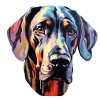 Danois Great Dane psychédélique