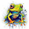 Bunter Frosch