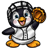 Penguin Baseball Player Cartoon
