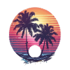 Sunny Palm Trees Sunset