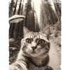 Funny Cat Selfie Alien Spaceship