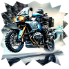 Motorrad nasse Fahrbahn