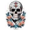Iconic Sugar Skull Mexican Holiday