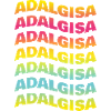 Adalgisa tshirt text wave effect t-shirt-