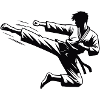 Sprungkick Roundhouse-Kick, Dollyo Chagi Design