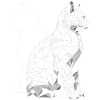Chat polygonal géométrique abstrait
