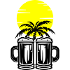 Beer Palm Trees Island Vacation