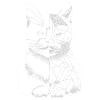 Chat polygonal géométrique