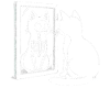 Cat Looking In Mirror