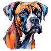Boxer Head Psychédélique
