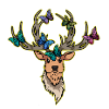 Deer Butterflies Deer Head Spring