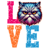 Grumpy love cat