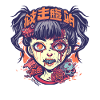 Manga Anime Zombie Ghoul Girl Illustration