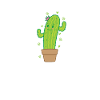 Cactus with good mood