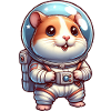 Mignon hamster astronaute dans l’espace